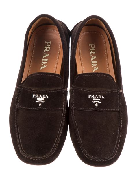 prada suede loafer